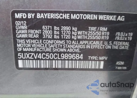 5UXZV4C50CL989684